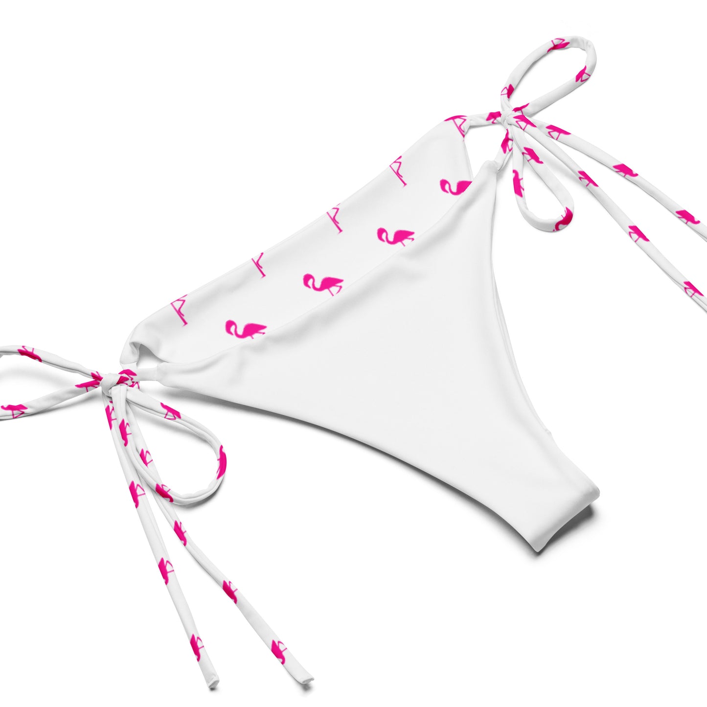 The Pink Flamingo White Bikini