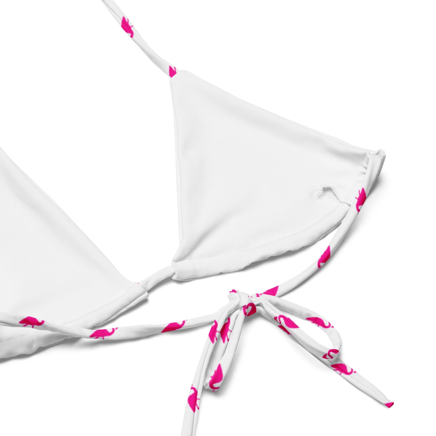 The Pink Flamingo White Bikini